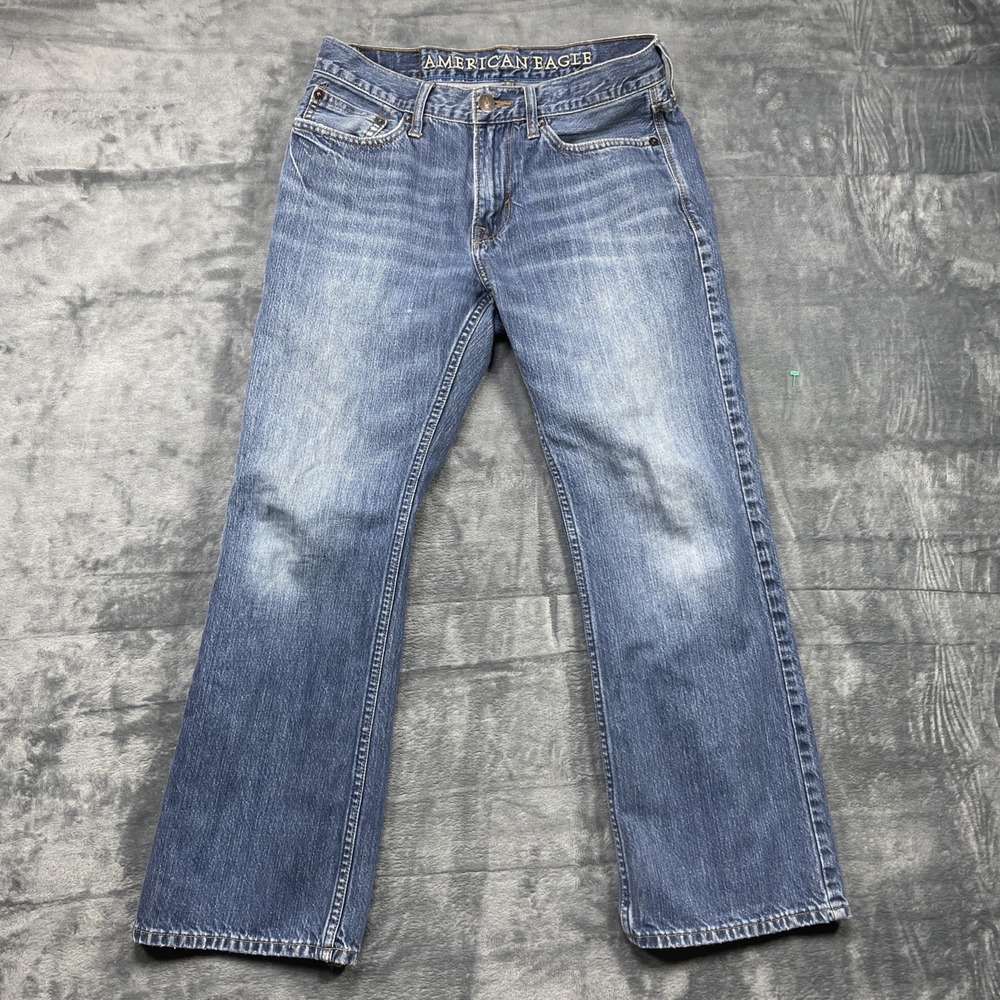 American Eagle Original Boot Jeans‎ Mens 29x28 Blue Stretch Medium Wash Denim